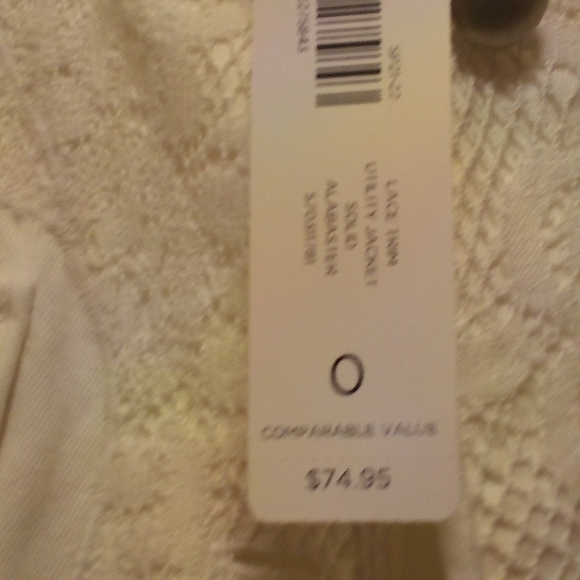 Chico's - NWT Alabaster Denim With Lace Layover Trim, Button Down, Pockets,... - Picture 12 of 14